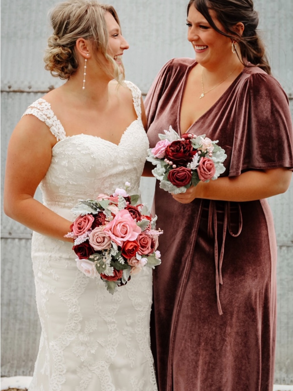 Baltic Born Velvet Wrap Maxi Dress in Mauve